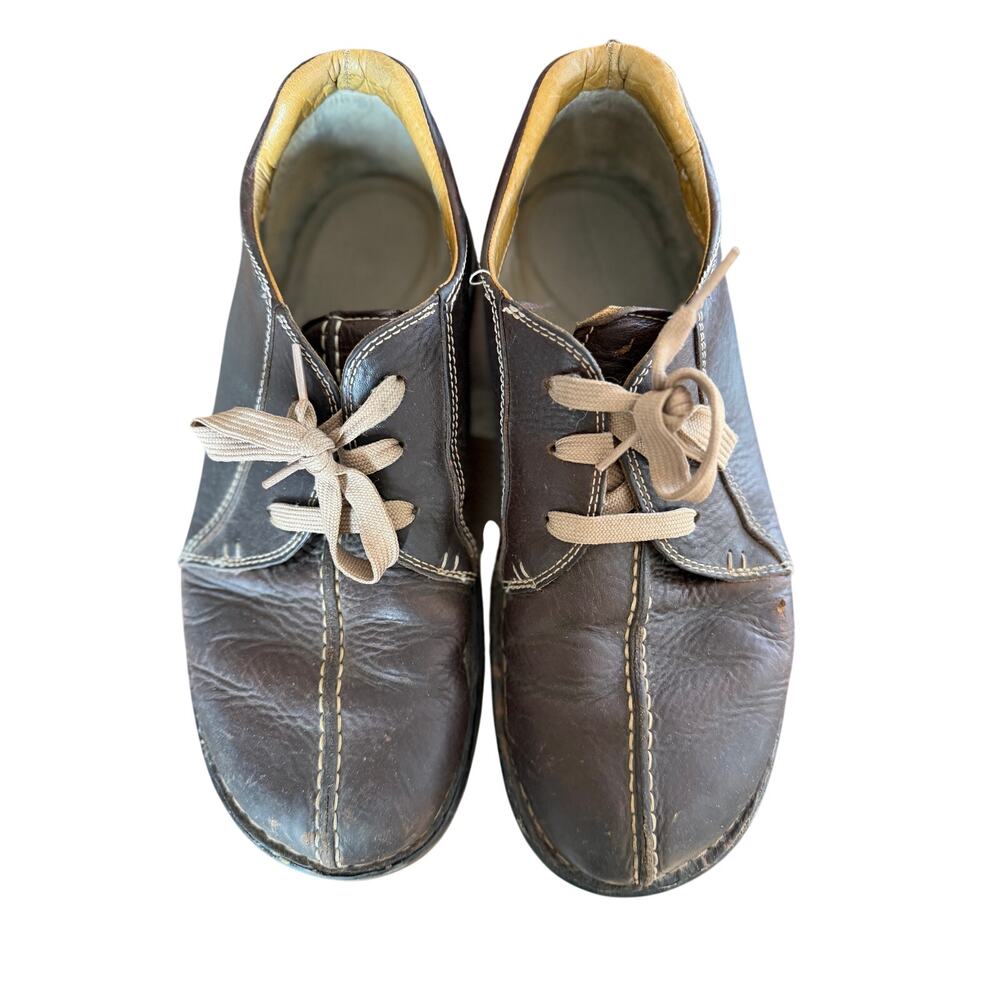 Dr. Martens Ripley Oxfords Shoes Brown Distressed Leather Split Toe Sz 13/47